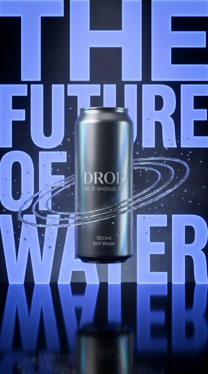 DROP premium canned water for gyms and fitness studios